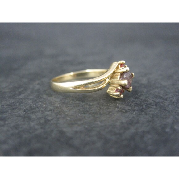 Vintage 10K Zircon Fire Opal Ring Size 6 - Picture 2 of 10